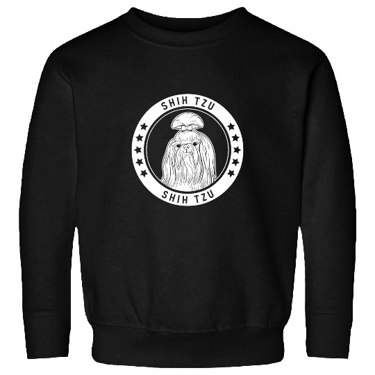 Shih Tzu Dog Portrait Sweatshirts