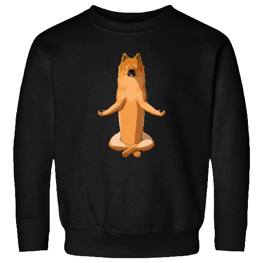 Funny yoga dog Eurasier Sweatshirts