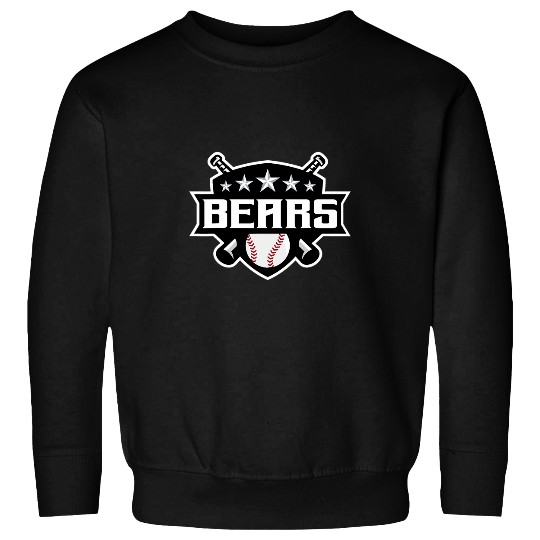 Bears Baseball Sports Game Day Spirit Print Stars Mom Dad Sweatshirts
