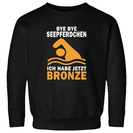 Swimming Pool Bronze Test Passed Swimming Badge Bronze Float Sweatshirts