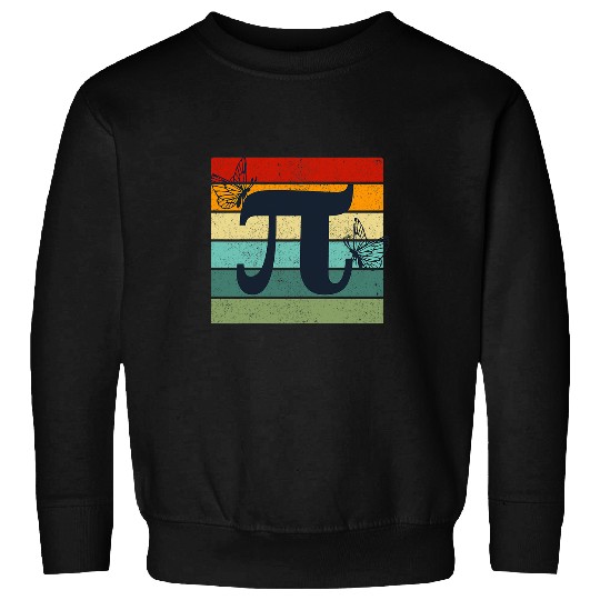 Pi Day Girly Butterfly Rainbow Sunset Student Math Teacher Sweatshirts