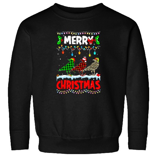 Lacrosse Gift Merry Christmas Funny buffalo plaids Raven Animals Xmas Sweatshirts