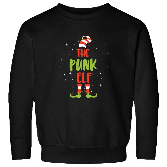 Im The Punk Elf Family Matching Christmas Group Outfit Sweatshirts