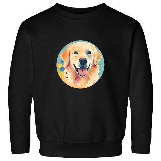 Golden Retriever Colored Circlen Style Sweatshirts