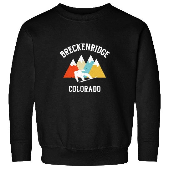 Skiing Ski Breckenridge Colorado Snowboard Vacation Souvenir Sweatshirts
