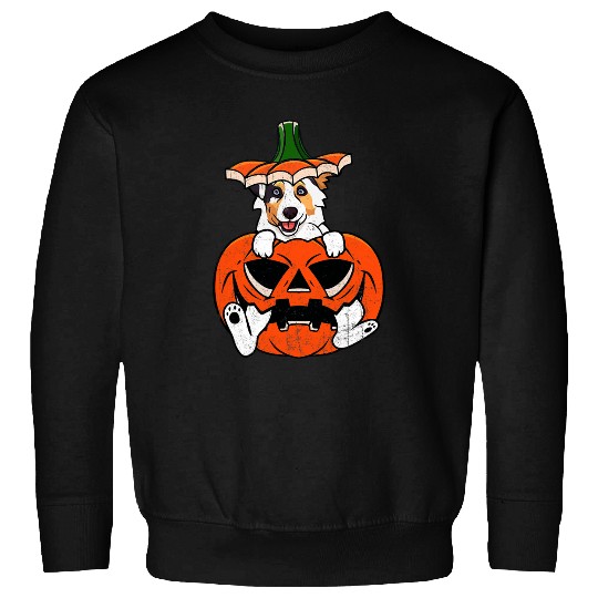 Australian Shepherd Halloween Dog Owner Pumpkin Men Women Sweatshirts