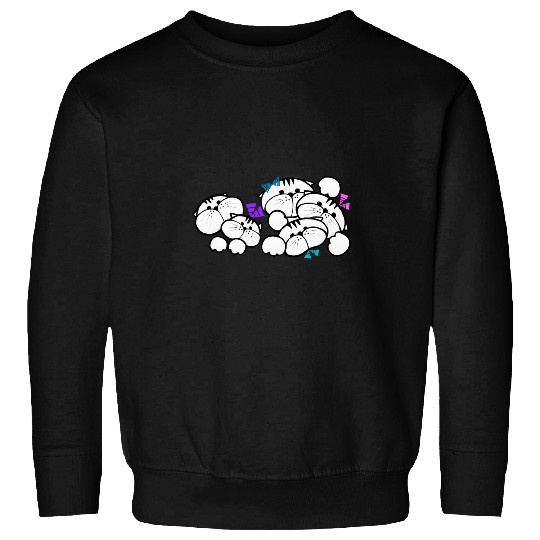 Cute cat design Cats and kittens illustration and art Sweatshirts