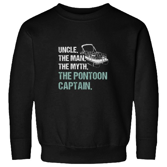 Pontoon Fun Funny vintages Uncle Pontoon Boat Captain Boating Sweatshirts