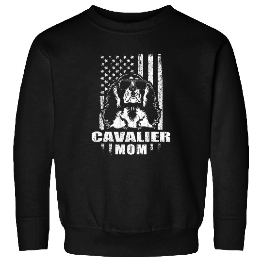Cavalier Mom Cool vintages Retro Proud American Sweatshirts