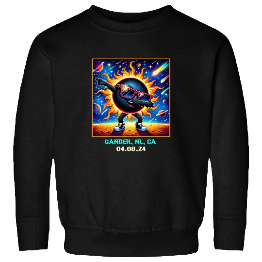 Dabbings Total Solar Eclipse Gander Newfoundland Canada 1 Sweatshirts