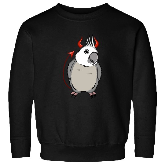 Scary Devil Costume Parrot I Whitefaced Grey Cockatiel Sweatshirts