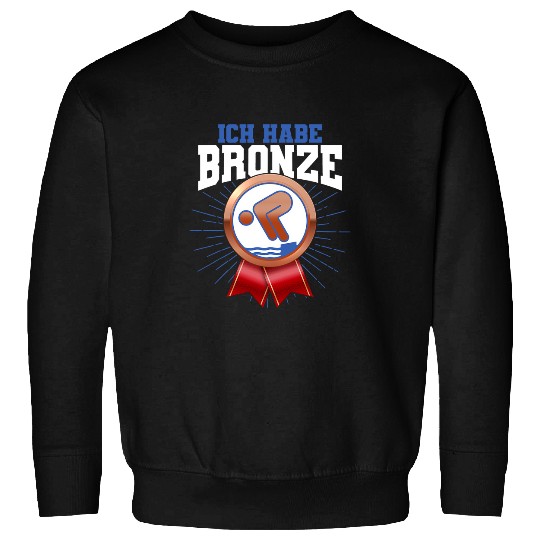 Swimming Pool badge bronze float 1 Sweatshirts