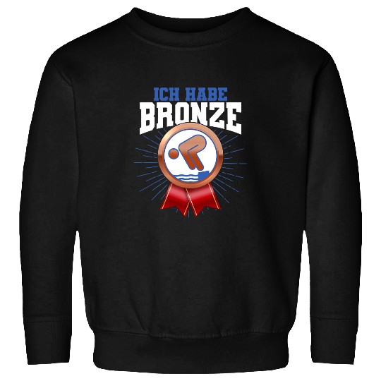 Swimming Pool badge bronze float 1 Sweatshirts