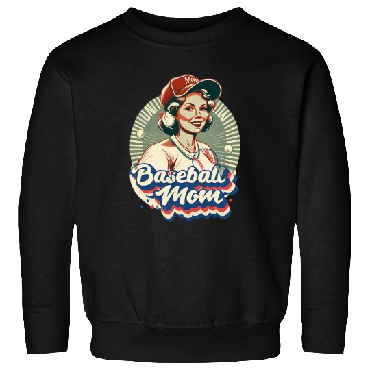 Baseball Mom Retro vintages Mothers Day Game Day Sweatshirts