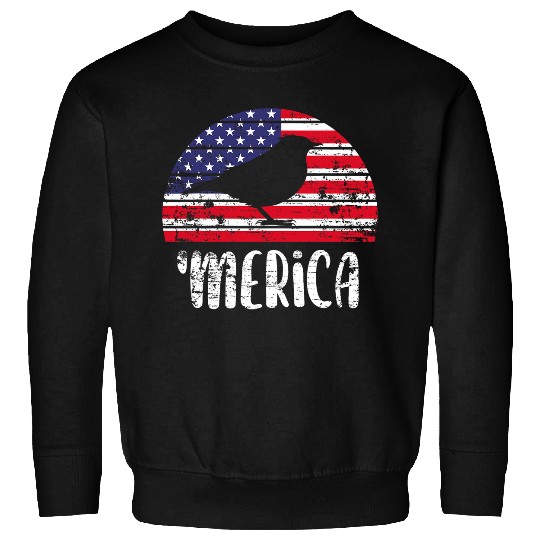Lacrosse Gift Merica Robin American Flag USA Patriotic Independence Sweatshirts