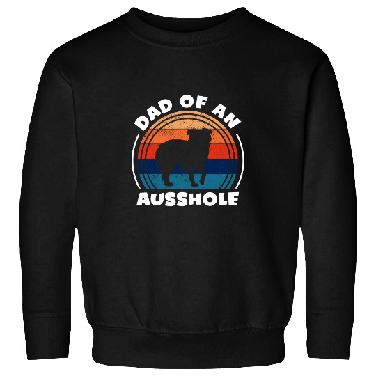Australian Shepherd Dog Father Retro Sweatshirts