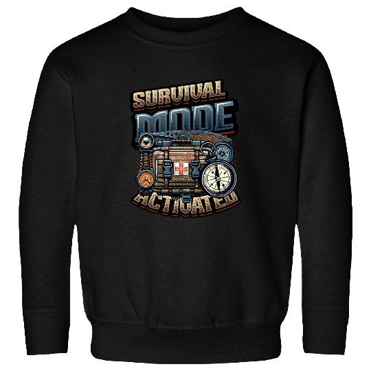 Explore Wilderness Campfire Hiking Adventure Survival Mode 1 Sweatshirts
