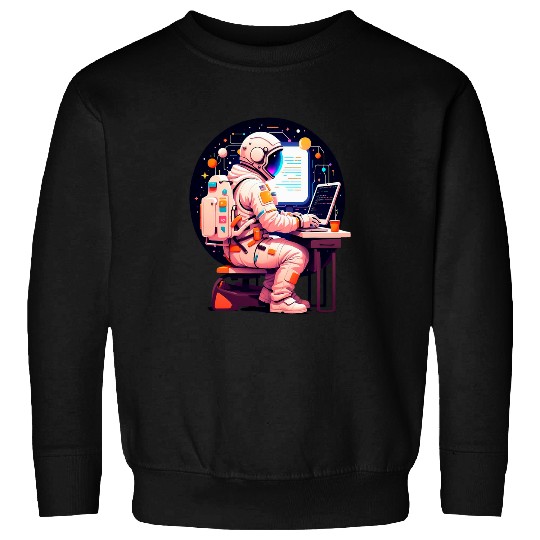 Astronaut Explorer Galaxy Coding Laptop Space Sweatshirts