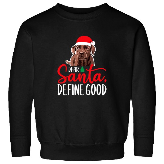 Chocolate Lab Christmas Define Good Mom Women Labrador Mama Sweatshirts