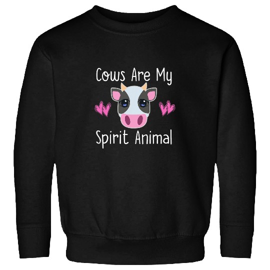 Cows Are My Spirit Animal Funny Cow Lover Dairy Farmer Joke Sweatshirts