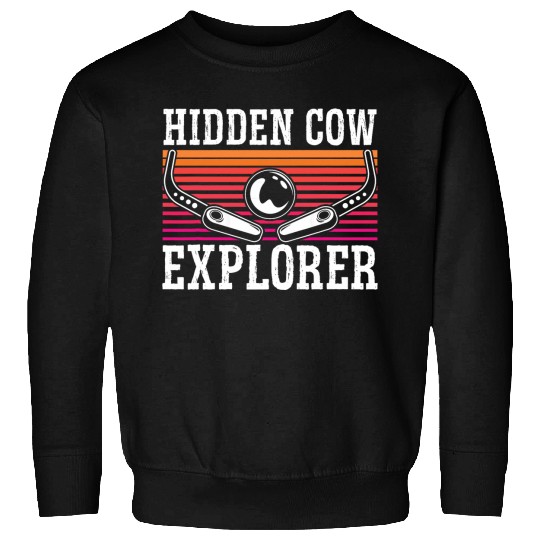Cow Lover Hidden Cow Explorer Pinball Machines vintages Gaming Sweatshirts