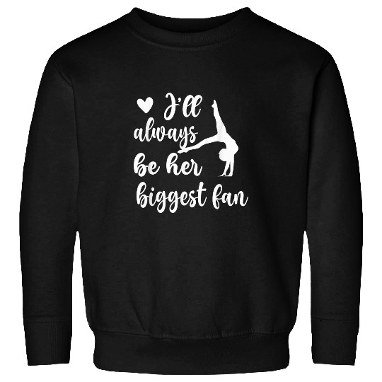 Her Biggest Fan Gymnastics Mom Of Gymnast Mama Sweatshirts