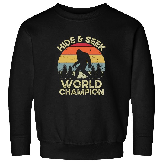 bigfoots Hide And Seek World Champion Sasquatch Camp Vintage Sweatshirts