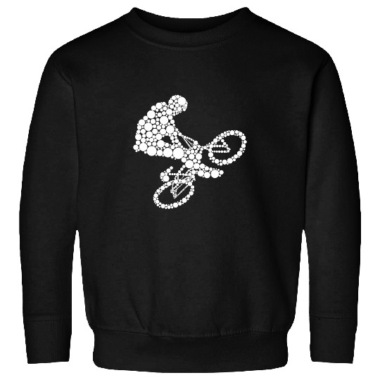 BMX Circle Art Rider Bike Stunt Racing Smile Sweatshirts