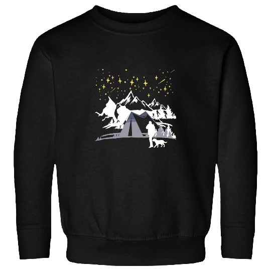 bests Camping With My Dog Happy Camper Dog Lover Sweatshirts