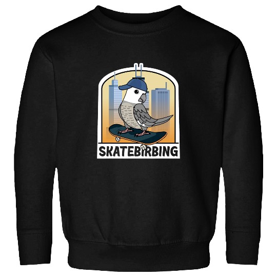 Skatebirbing Parrot I Whitefaced Grey Cockatiel Sweatshirts
