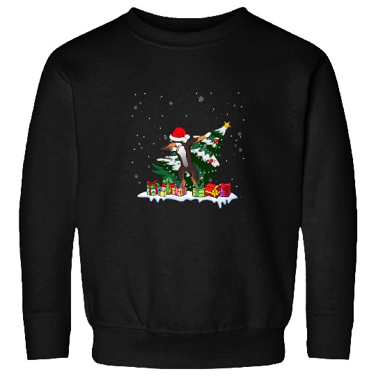 Dabbings Rhodesian Ridgeback Christmas Tree Santa Boy Girls Sweatshirts