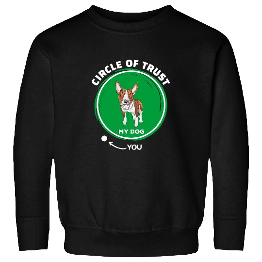 Brown Bull Terrier Circle of Trust Funny Pet Dog Dad Mom Sweatshirts