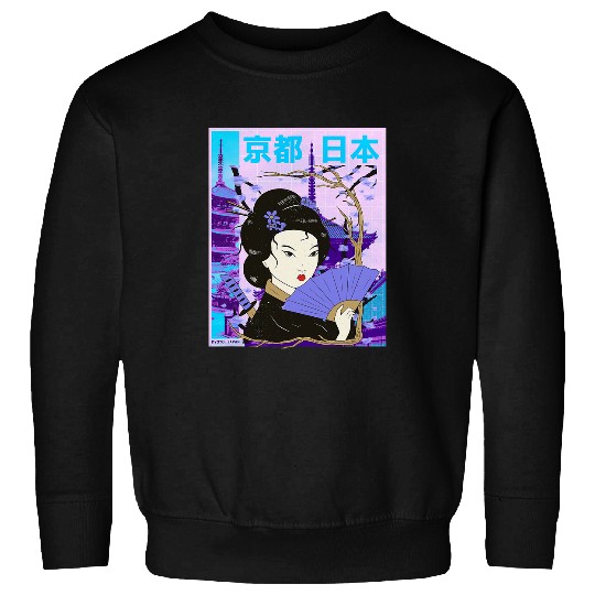 Geisha Samurai Japan Culture Japanese Kawaii Geisha Girl Sweatshirts