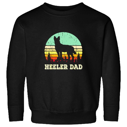 Blue Heeler Dog Dad Australian Cattle Dog Lovers Fathers Day Sweatshirts