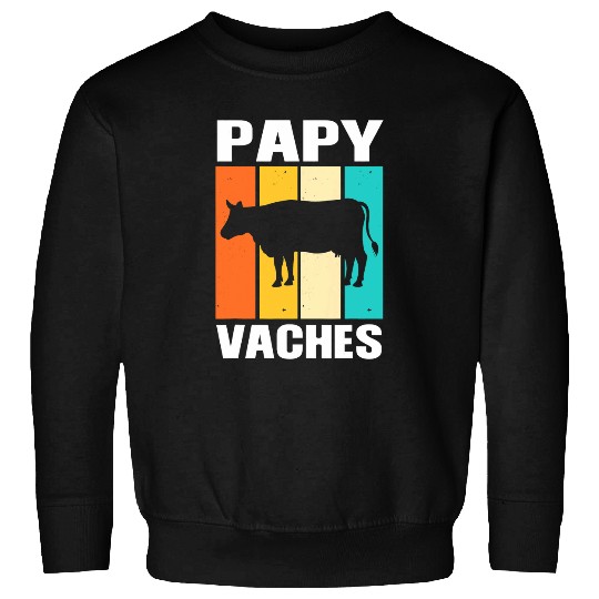 Cow Lover Mens Papy Vaches Cow Sweatshirts