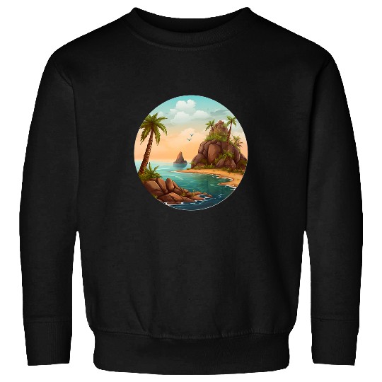 Lacrosse Gift Lost Tropical Beach Sweatshirts