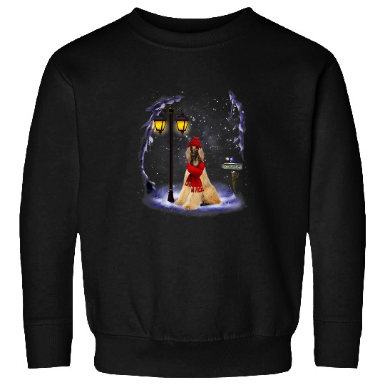 Afghan Hound Santa Snow Christmas Light Winter Pajama Sweatshirts