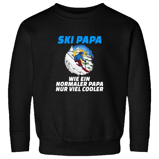 Skiing Ski mountains skiing funny dad gift Sweatshirts