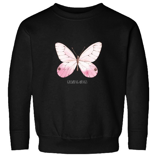 Pink Butterfly Graphic Tees for Women   Summer Tops Sweatshirts