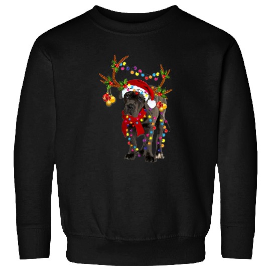 Cane Corso Gorgeous Reindeer Christmas Tree Light Xmas Sweatshirts