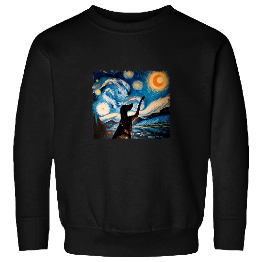 Classic Arts Dog Starry Night German Shorthaired Pointers Sweatshirts