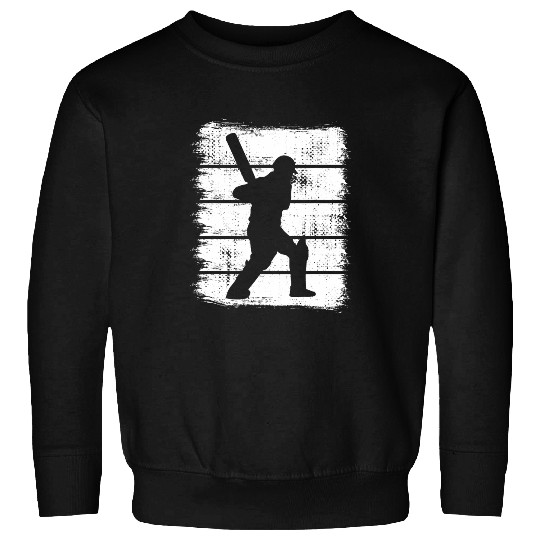 Batsman Sketch Cricket Player Gentlemans Game Sweatshirts