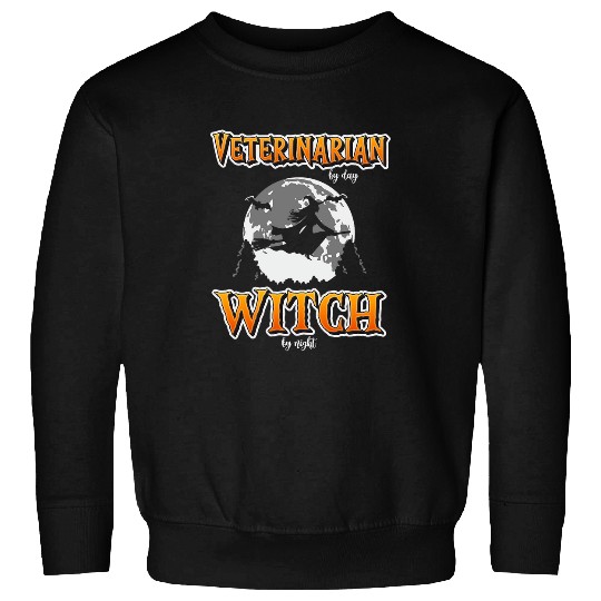 Halloween Veterinarian Witch Funny Cute Animal Doctor Women Sweatshirts