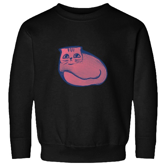 Fun cute pink kitty cat art fun cat designs Sweatshirts