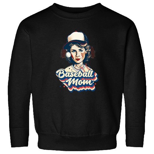 Baseball Mom Retro vintages Mothers Day Game Day 2 Sweatshirts