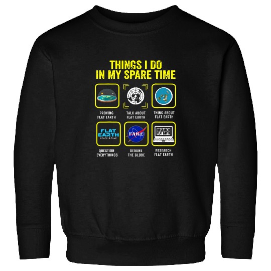 Flat Earth Firmament Model with dome Art Map Gleason Proof Sweatshirts