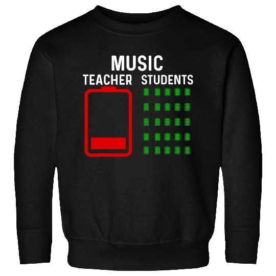 End Of Year Teacher   Thank You Music Teacher Battery Sweatshirts