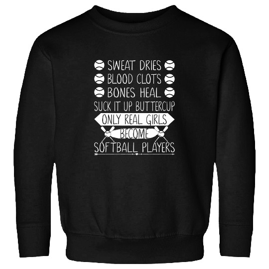 Funny Softball Gift for Women Coachs Girls Player Dad Mom Son Sweatshirts