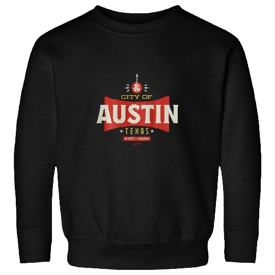 JCombs Austin Texas with Guitar Music Sweatshirts