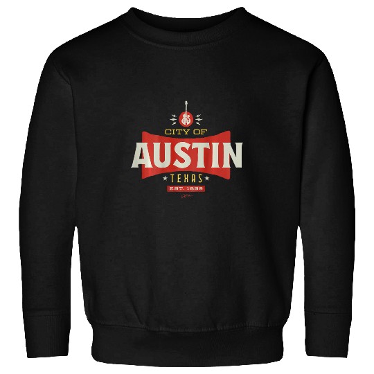 JCombs Austin Texas with Guitar Music Sweatshirts